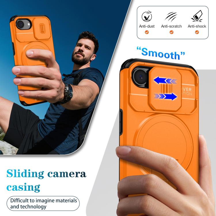 Sliding Camshield MagSafe Holder Phone Case, For iPhone 17e / 16e, For iPhone 17 Pro Max, For iPhone 17 Pro