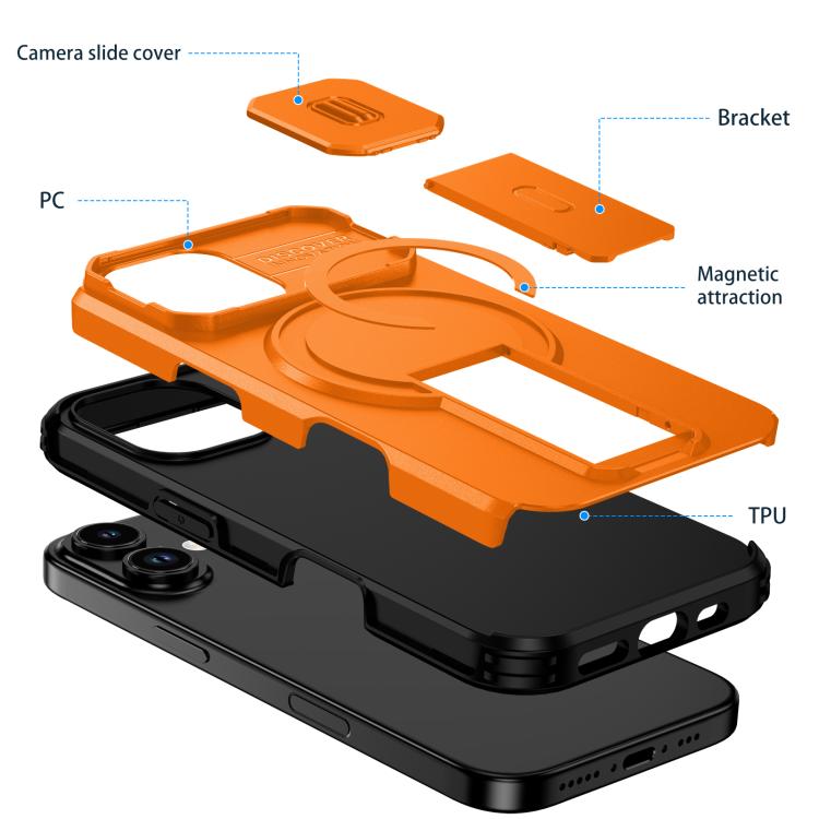 Sliding Camshield MagSafe Holder Phone Case, For iPhone 17, For iPhone Air, For iPhone 16 Pro Max