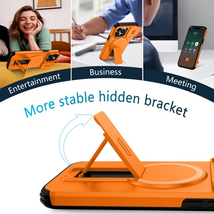 Sliding Camshield MagSafe Holder Phone Case, For iPhone 14 Pro Max, For iPhone 13 Pro Max, For iPhone 13 Pro