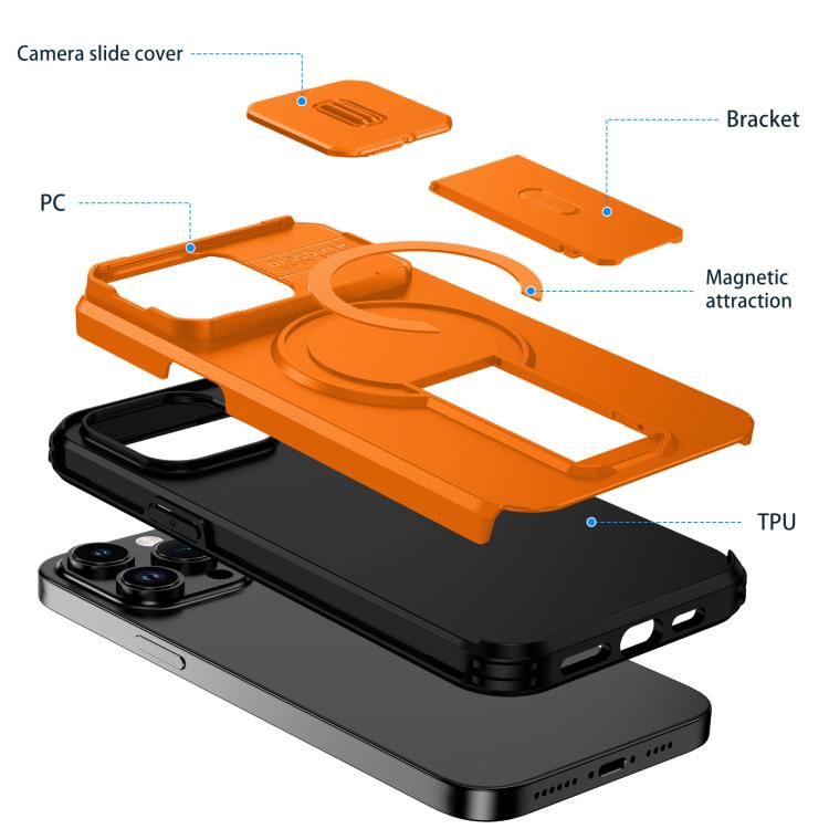 Sliding Camshield MagSafe Holder Phone Case, For iPhone 14 Pro Max, For iPhone 13 Pro Max, For iPhone 13 Pro