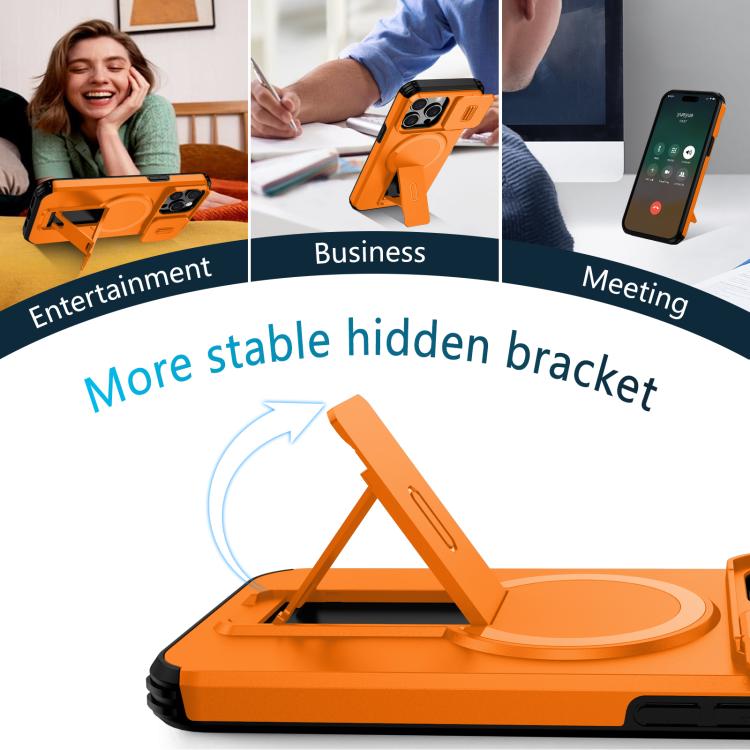 Sliding Camshield MagSafe Holder Phone Case, For iPhone 15 Pro Max, For iPhone 15 Pro, For iPhone 15 Plus / 14 Plus