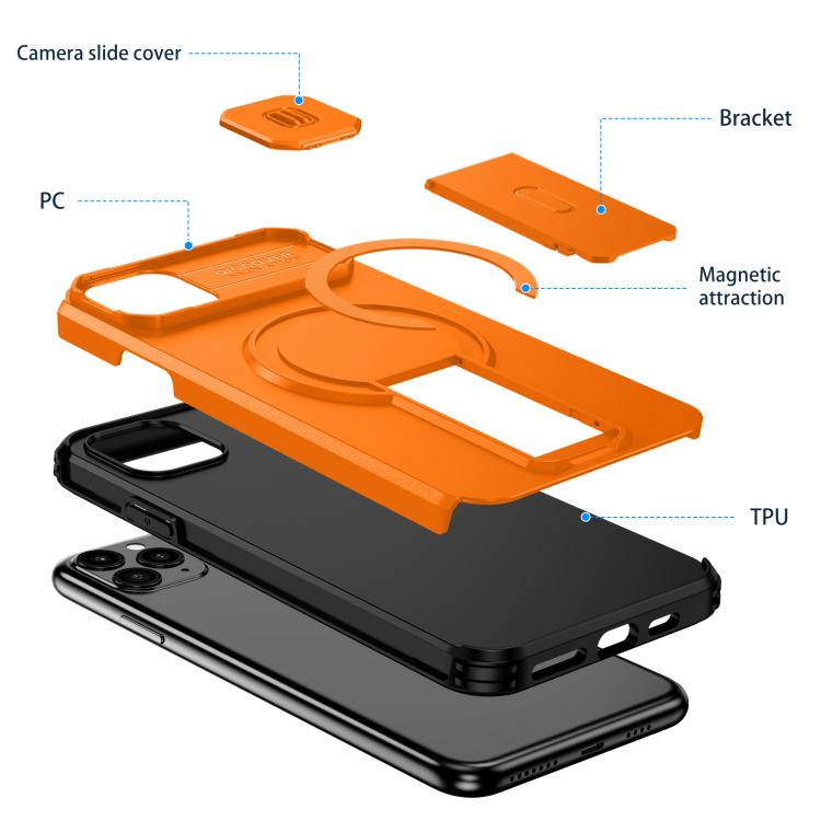 Sliding Camshield MagSafe Holder Phone Case, For iPhone 11 Pro Max, For iPhone 11, For iPhone 11 Pro