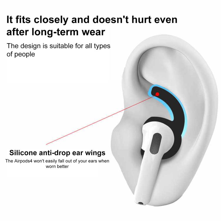 XDcase 3 Pairs Silicone Anti-slip Sports Ear Caps with Storage Case & Carabiner, For AirPods 4