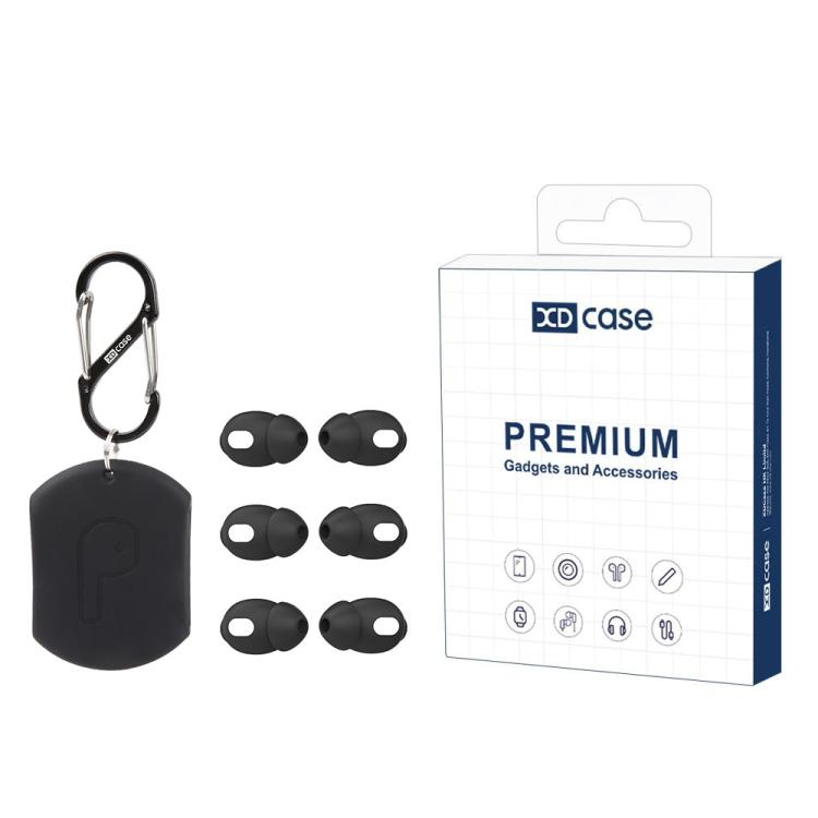 XDcase 3 Pairs Silicone Cover Ear Caps with Storage Case & Carabiner, For AirPods 4