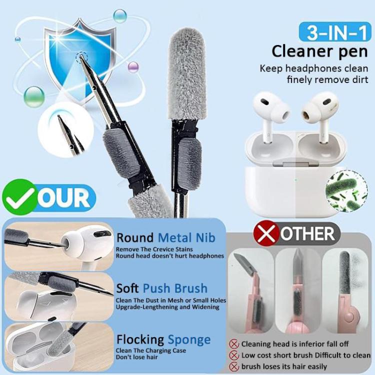 XDcase 4 Pairs Replacement Silicone Ear Tips with Storage & Cleaning Kit, For AirPods Pro 3