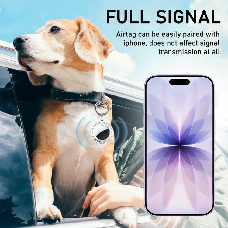 XDcase 2 Pack Full-cover Waterproof TPU Protective Case with Keychain, For AirTag 2nd Gen / 1st Gen