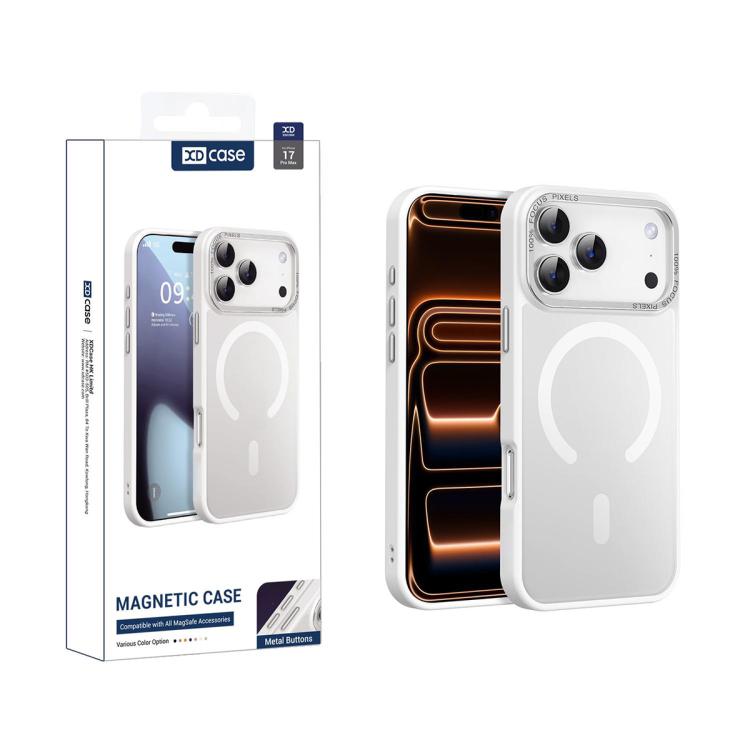 XDcase Metal Lens Frame Skin Feel Magnetic Phone Case, For iPhone 18 Pro, For iPhone 18 Pro Max, For iPhone 17 Pro Max