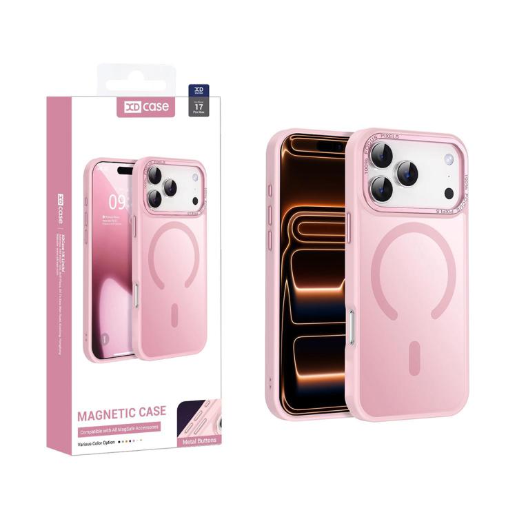 XDcase Metal Lens Frame Skin Feel Magnetic Phone Case, For iPhone 18 Pro, For iPhone 18 Pro Max, For iPhone 17 Pro Max
