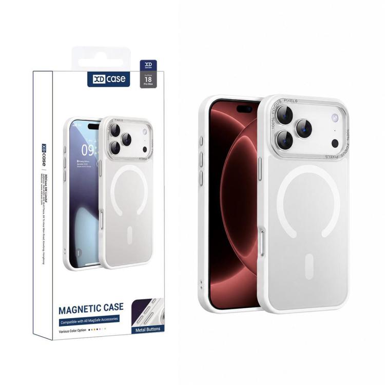 XDcase Metal Lens Frame Skin Feel Magnetic Phone Case, For iPhone 18 Pro, For iPhone 18 Pro Max, For iPhone 17 Pro Max