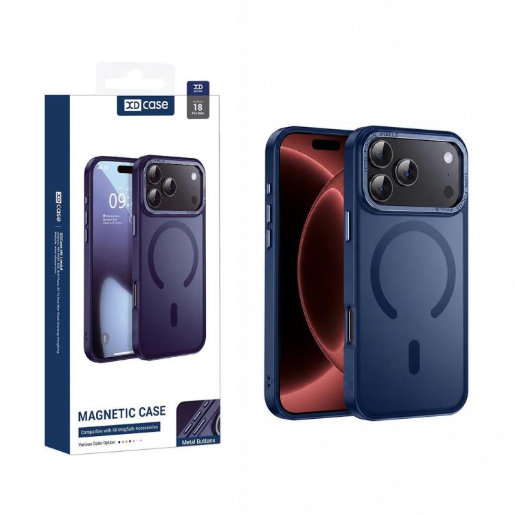 XDcase Metal Lens Frame Skin Feel Magnetic Phone Case, For iPhone 18 Pro, For iPhone 18 Pro Max, For iPhone 17 Pro Max