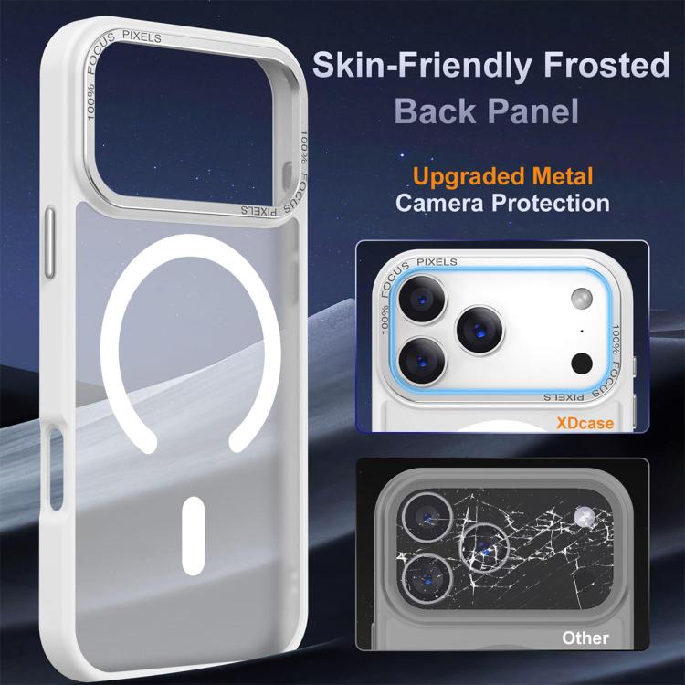 XDcase Metal Lens Frame Skin Feel Magnetic Phone Case, For iPhone 18 Pro, For iPhone 18 Pro Max, For iPhone 17 Pro Max