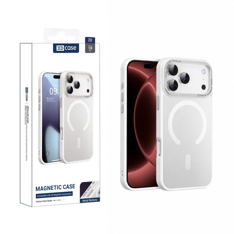 XDcase Metal Lens Frame Skin Feel Magnetic Phone Case, For iPhone 18 Pro, For iPhone 18 Pro Max, For iPhone 17 Pro Max