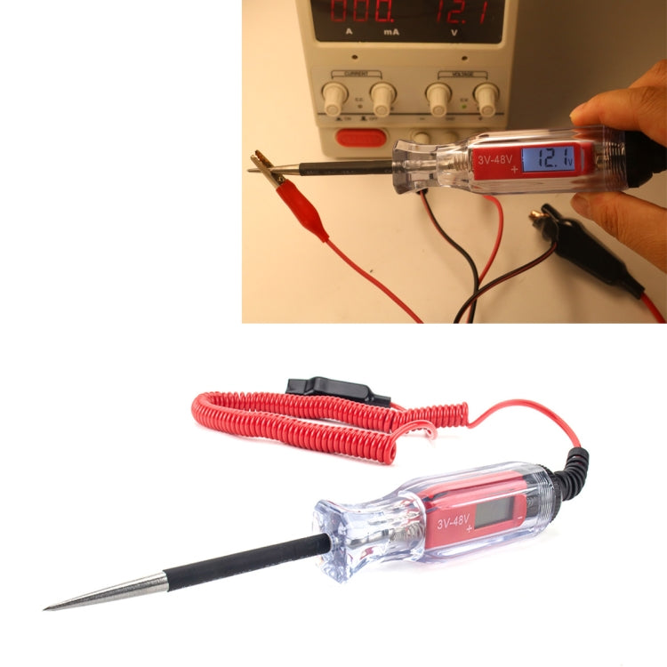3-48V Digital Display Car Electric Tester, Car Electric Tester