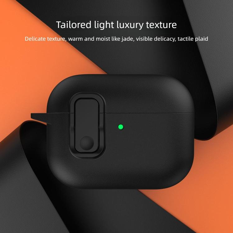 XDcase Faux Leather Texture Security Lock TPU Earbud Case, For AirPods Pro 3, For AirPods 4, For AirPods Pro 2 / 1