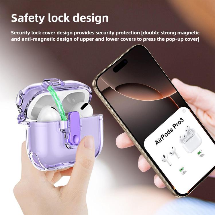 XDcase Transparent Silicone Automatic Pop-Up Earbud Case, For AirPods Pro 3, For AirPods 4, For AirPods Pro 2 / 1