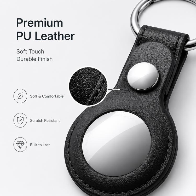 XDcase Vegan Leather Protective Case with Metal Ring, 1PC (Blue), 1PC (Brown), 1PC (Grey), 1PC (Black), 1PC (Red)