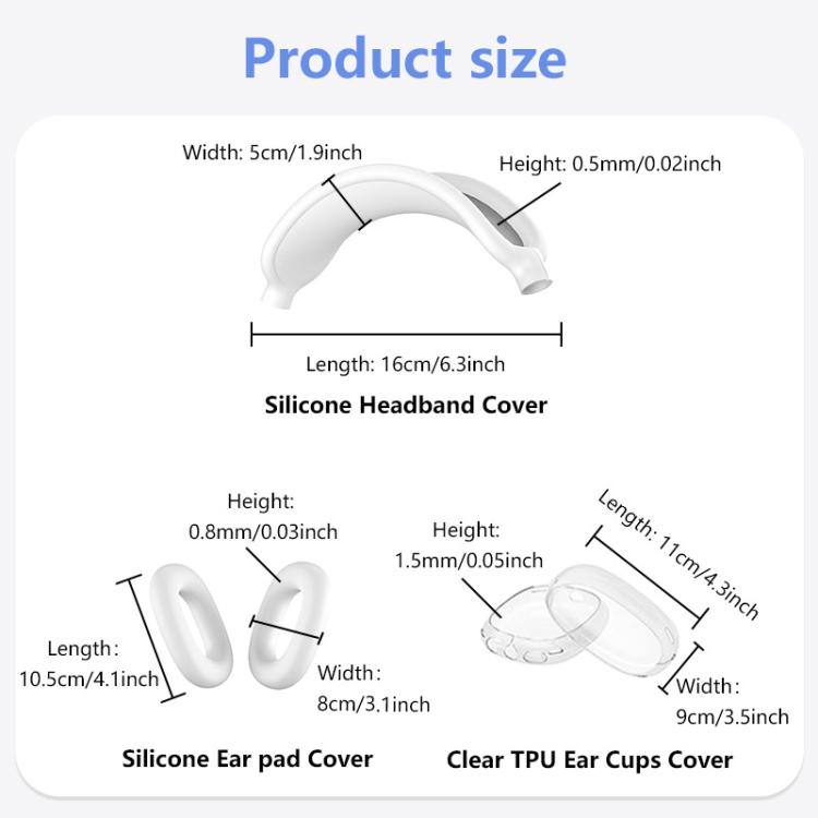XDcase 3 in 1 Silicone Headset Protective Case, For Apple AirPods Max / Max 2