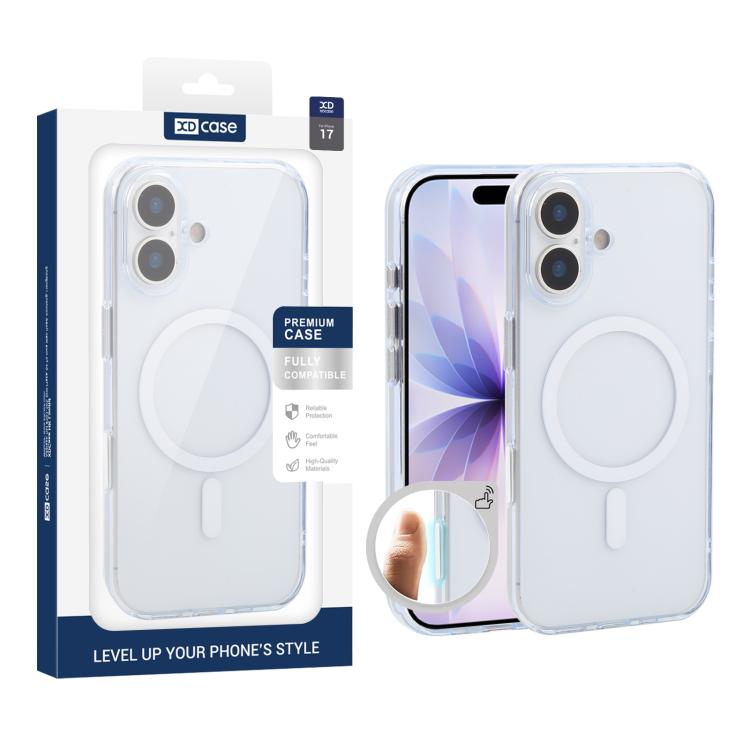 XDcase Frosted Transparent Magnetic Shockproof Phone Case, For iPhone 18 Pro, For iPhone 18 Pro Max, For iPhone 17 Pro Max, For iPhone 17 Pro, For iPhone 17