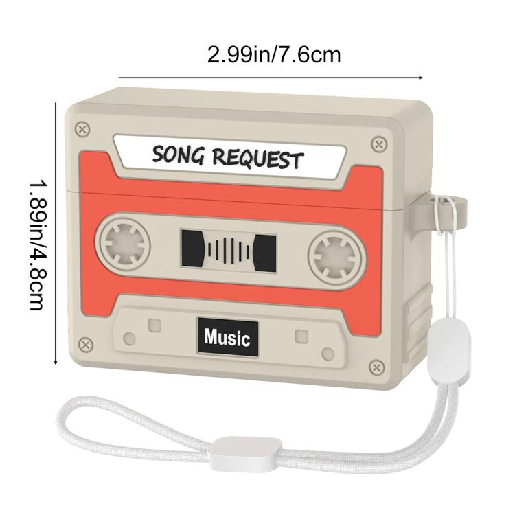 XDcase Retro Cassette Style Silicone Earbuds Case, For AirPods Pro 3, For AirPods 4, For AirPods Pro 2