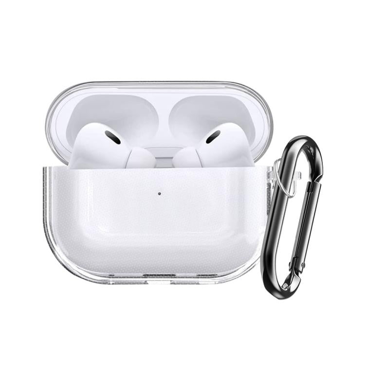 XDcase Transparent TPU Earbud Protective Case with Carabiner, For AirPods Pro 3, For AirPods 4, For AirPods Pro 2 / 1