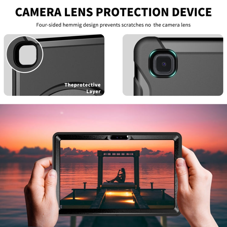 360 Degree Rotation PC + TPU Protective Case with Holder & Hand Strap, For Samsung Galaxy Tab A7 10.4 (2020)