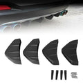 4 PCS Car General Shark Fin Rear Spoiler Bumper Chassis Decoration, Black