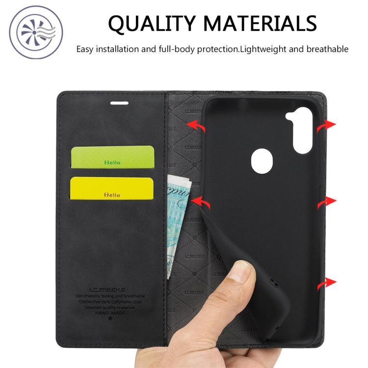 LC.IMEEK Strong Magnetism Ultra-thin Horizontal Flip Shockproof Matte TPU + PU Leather Case with Holder & Card Slots & Wallet, For Samsung Galaxy A11 / M11, For Samsung Galaxy A21s, For Samsung Galaxy A71 / M70s, For Samsung Galaxy A51 / M40s