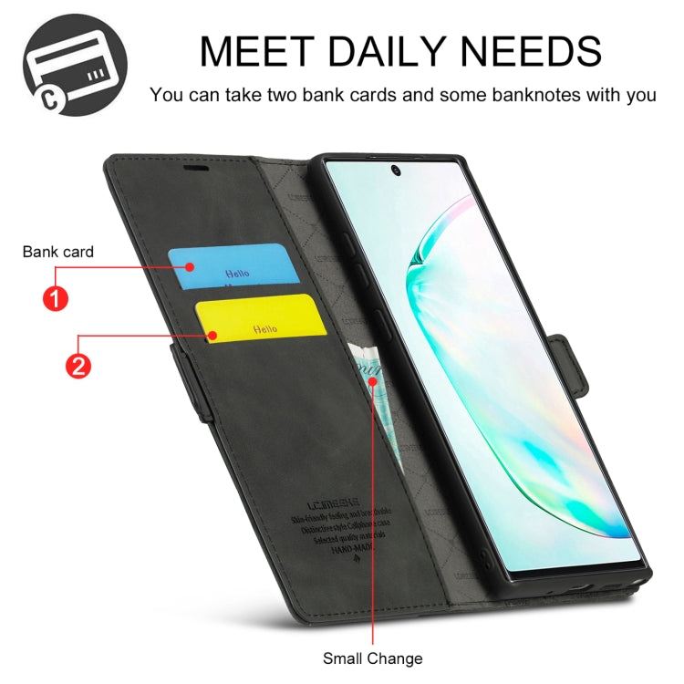 LC.IMEEK Strong Magnetism Ultra-thin Horizontal Flip Shockproof Matte TPU + PU Leather Case with Holder & Card Slots & Wallet, For Samsung Galaxy Note10, For Samsung Galaxy Note10+, For Samsung Galaxy Note20 Ultra, For Samsung Galaxy Note20
