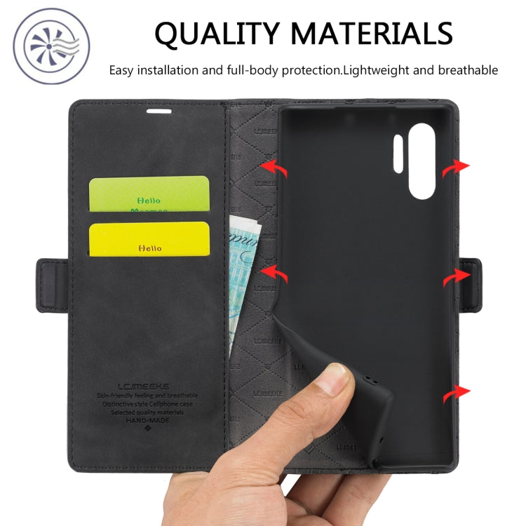 LC.IMEEK Strong Magnetism Ultra-thin Horizontal Flip Shockproof Matte TPU + PU Leather Case with Holder & Card Slots & Wallet, For Samsung Galaxy Note10, For Samsung Galaxy Note10+, For Samsung Galaxy Note20 Ultra, For Samsung Galaxy Note20