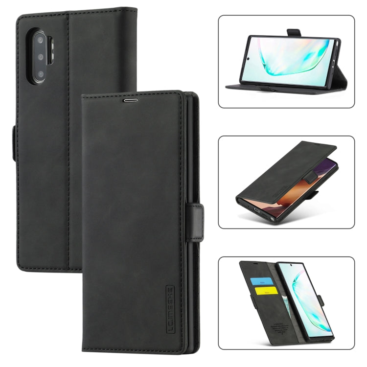 LC.IMEEK Strong Magnetism Ultra-thin Horizontal Flip Shockproof Matte TPU + PU Leather Case with Holder & Card Slots & Wallet, For Samsung Galaxy Note10, For Samsung Galaxy Note10+, For Samsung Galaxy Note20 Ultra, For Samsung Galaxy Note20