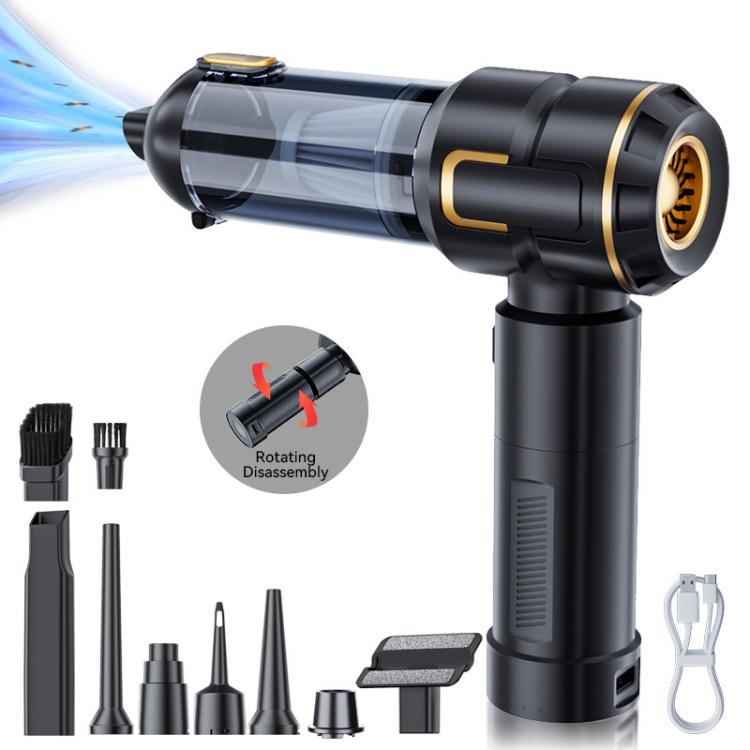 SUITU Handheld Blow Suction Combo Removable Battery Car Vacuum Cleaner, One Touch Dustbin Emptying, Extended Dustbin