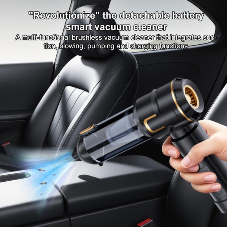 SUITU Handheld Blow Suction Combo Removable Battery Car Vacuum Cleaner, One Touch Dustbin Emptying, Extended Dustbin