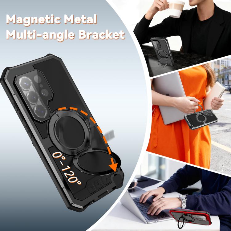 R-JUST Life Waterproof Dustproof MagSafe Magnetic Holder Phone Case, For Samsung Galaxy S26 Ultra 5G