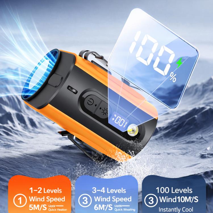 M376 Ice Compress Waist-Hung High Speed Mini Fan 3600mAh Battery