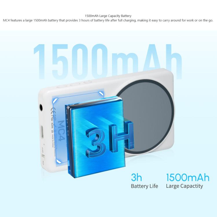 FEELWORLD MC4 Selfie Screen Monitor for Vlog Live Stream Magnetic Back Wireless Connection with Remote Control