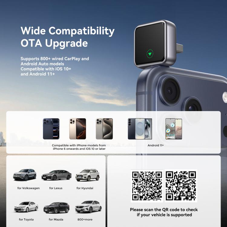 JOYROOM JR-CP3 CarPlay Series 2 in 1 CarPlay / Android Auto Wireless Adapter