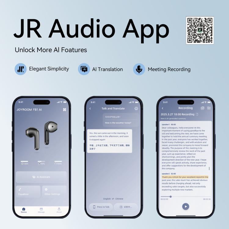 JOYROOM Funpods Series JR-FB1 AI Translation Version True Wireless Earphones