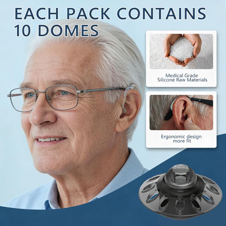 XDcase 10pcs Replacement Silicone Ear Tips Kit for Phonak Hearing Aids, S, M, L