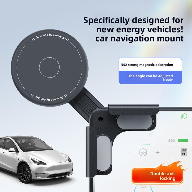 Snap-On Car Magnetic Phone Navigation Mount for New Energy Vehicle Display
