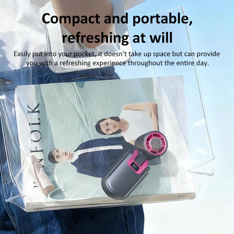 HX-F386 Mini Folding High Speed Cooling Fan with Digital Display