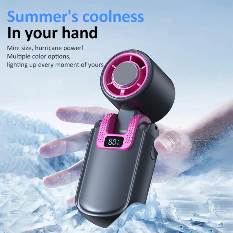 HX-F386 Mini Folding High Speed Cooling Fan with Digital Display