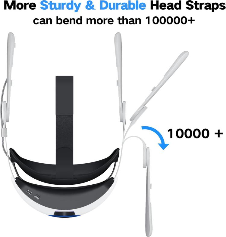 WG38 VR Head Strap with 1000mAh Battery, RGB Ver. For Meta Quest 3 / 3S, Magnetic Ver. For Meta Quest 3 / 3S, RGB Ver. For Meta Quest 2, For Meta Quest 2