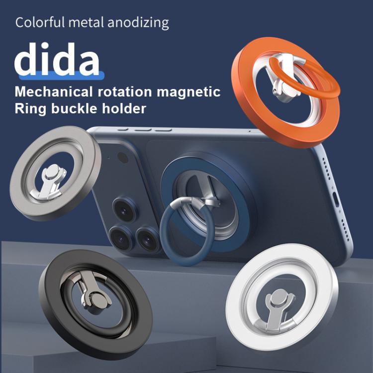 Multi-Functional 360 Degree Rotation Ring Buckle Magnetic Phone Holder with Silicone Ring Guard