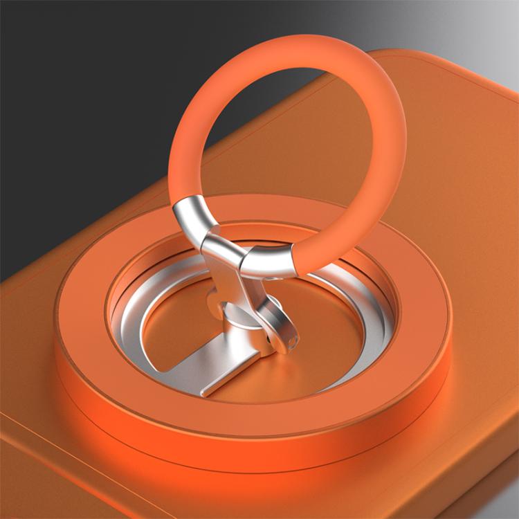 Multi-Functional 360 Degree Rotation Ring Buckle Magnetic Phone Holder with Silicone Ring Guard
