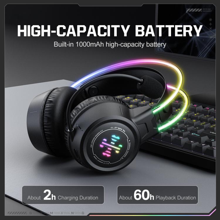 ONIKUMA GT889 Tri-mode RGB Bluetooth 2.4G Wired Gaming Headset, GT889