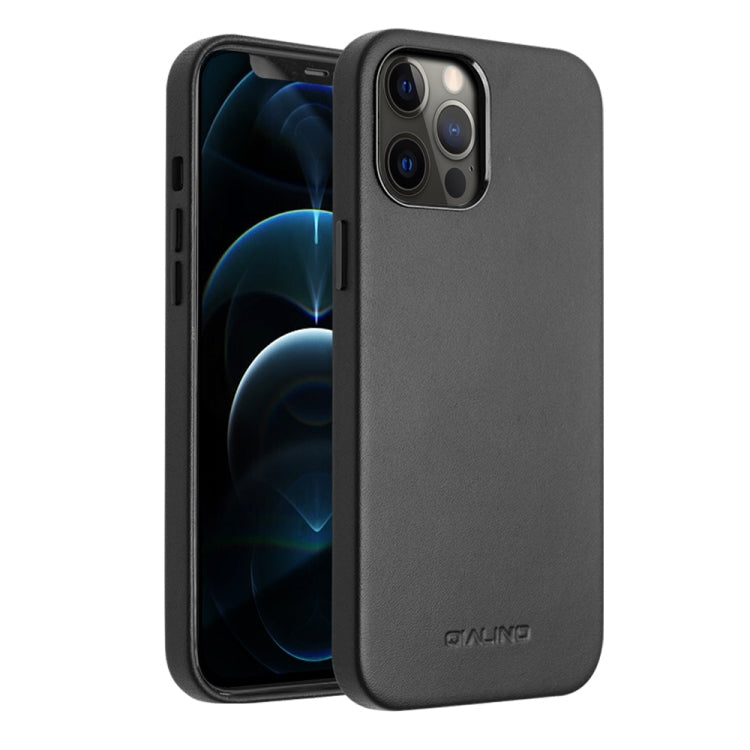 QIALINO Shockproof Cowhide Leather Protective Case, For iPhone 12 mini, For iPhone 12 Pro Max, For iPhone 12 / 12 Pro