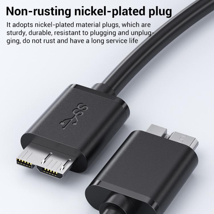 WG137 USB 3.0 Male to Micro-B Male External Hard Drive Enclosure Data Cable, 0.3m, 0.5m, 1m, 1.5m, 2m