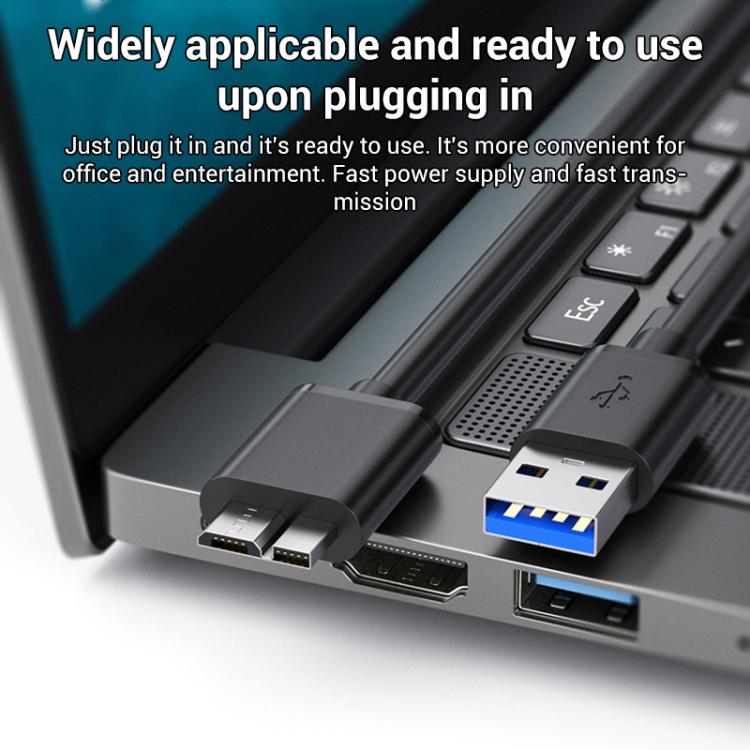 WG137 USB 3.0 Male to Micro-B Male External Hard Drive Enclosure Data Cable, 0.3m, 0.5m, 1m, 1.5m, 2m