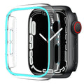 XDfind Transparent Luminous Half Coverage Hollow PC Watch Case, For Apple Watch Series 44mm, For Apple Watch Series 40mm, For Apple Watch Series 11 46mm / 10 46mm, For Apple Watch Series 11 42mm / 10 42mm