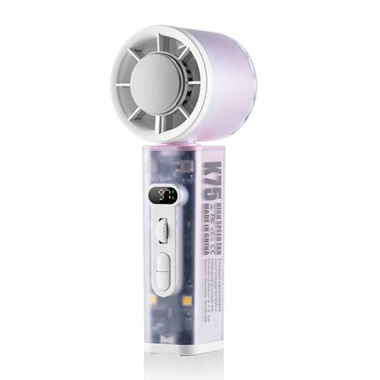 K75 Auto-Oscillating Handheld Cooling Fan with LED
